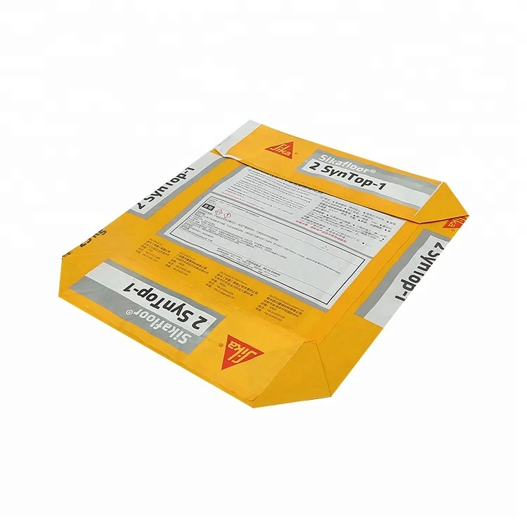 Square Bottom Not Easy To Leak 40kg 50kg 25kg Paper Packing Valve Bags