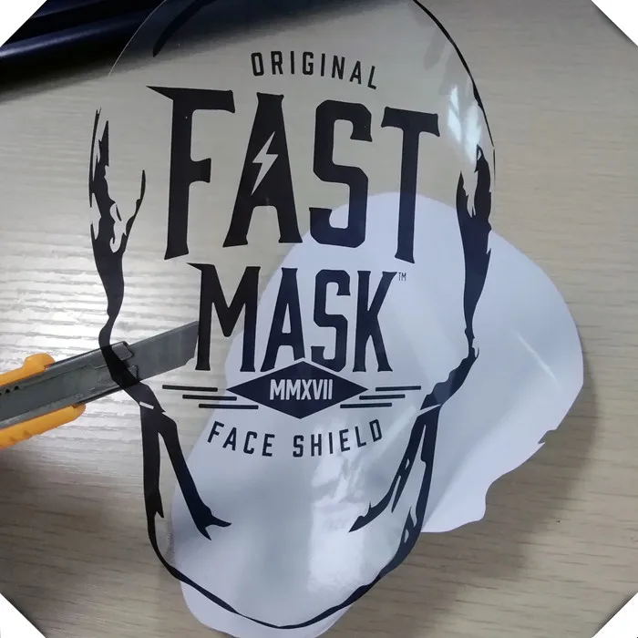 Прозрачная виниловая наклейка с напечатанным логотипом на заказ