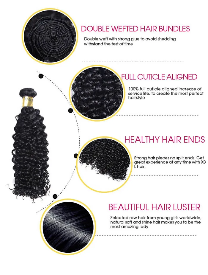 XBL Factory Price Hot Selling Raw Unprocessed Double Drawn Human Hair Extension