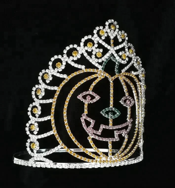 Pumpkin Theme Custom Tiara Kids Halloween Pageant Crown