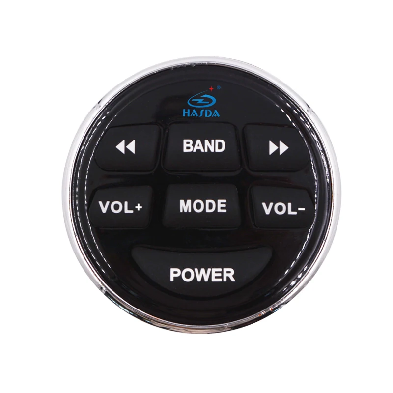 Waterproof Round Wired Non-display Remote Controller of Media Receiver for Yacht Boat