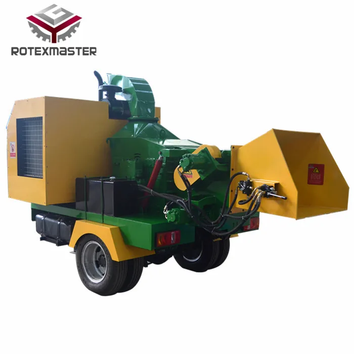 YMPJ216 218 2113 High Quality Drum Chipper Shredder Biomass Diesel Engine Biomass Wood Mobile Chipper