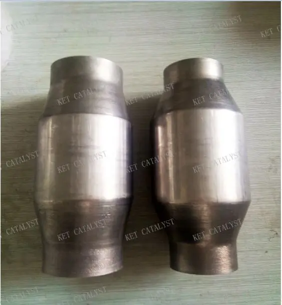 KET Metal substrate Catalyst Euro4 Exhaust high flow catalytic converter stainless with 3 inch OBD II CAT