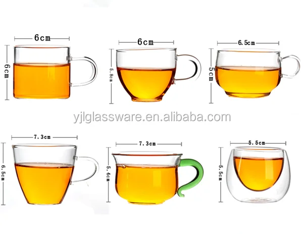 hot selling wholesale price different style borosilicate glass cup tea