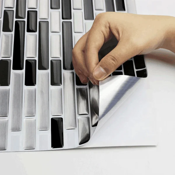 Peel and Stick Wall Tile Kitchen Bathroom Wall Decoration 11*9.25 Inch Self  Adhesive Mosaic Tile