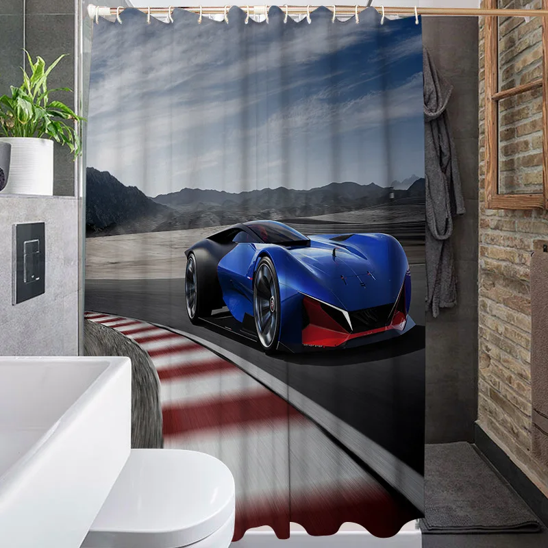 
Yutong Antique Car Shower Curtains Custom Vintage Old Truck Car Decor Polyester Fabric Shower Bath Curtain 