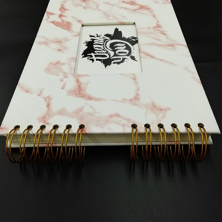 Marble Print PU Leather Spiral Binding DIY Recordable Photo Album For Baby