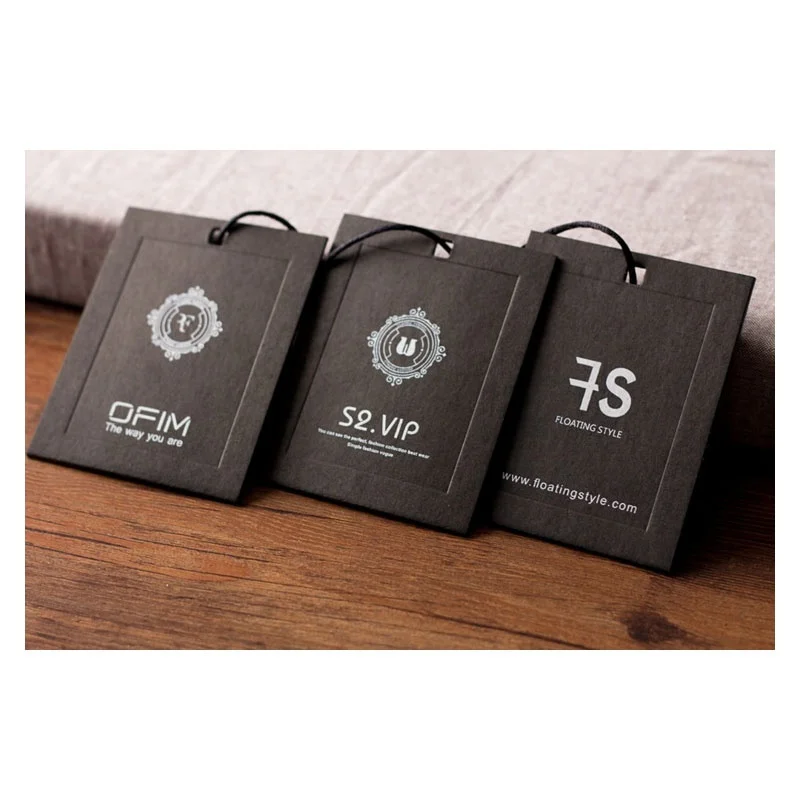 Reasonable price for Grade Garment Tags Black Cardboard Swing Tickets Blank Hang Tags