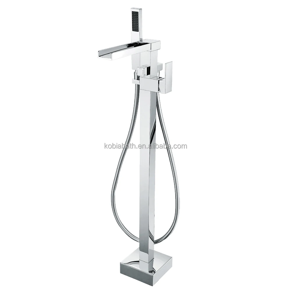 KFT-07 sanitary ware solid brass chrome plated upc bathtub faucet floor standing bathtub mixer