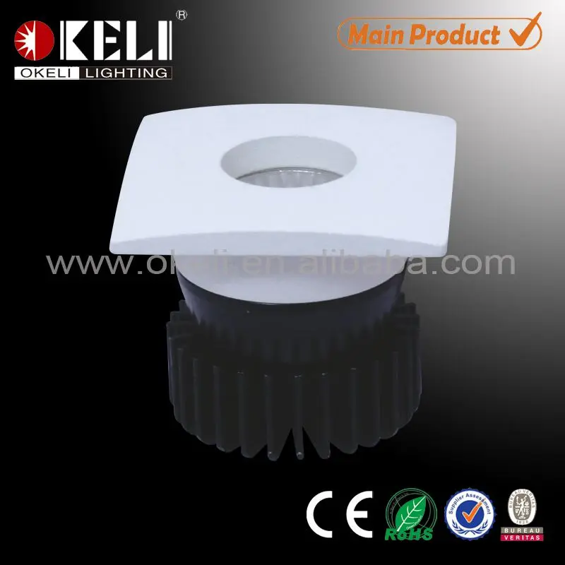 OKELI Pure aluminum 3w mini led spot light square and Round Shape Small size Recessed COB Led Down Light Factory Price
