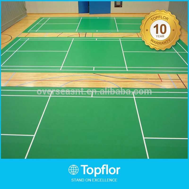 
Indoor sports flooring used for badminton court flooring 