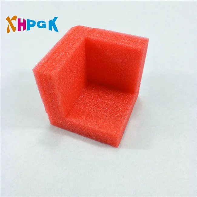 Customized shape red color polyethylene foam corner / edge protector wall foam protection