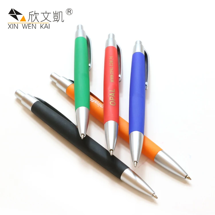 
Promotional Advertising Slogan Custom Shaped Clip Private Label Ball Pens Plastic print label penpen nib plastic 