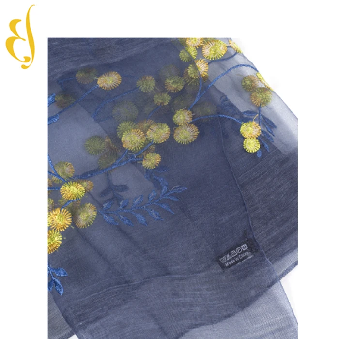 
Thin section silk wool double - file crocheted transparent silk scarf 