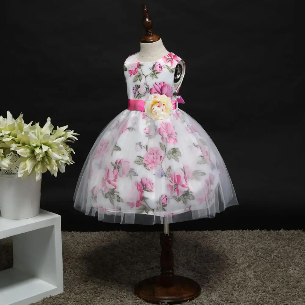China Wholesale Formal Flower Girl Party Tutu Dress To 7 Years Old Children