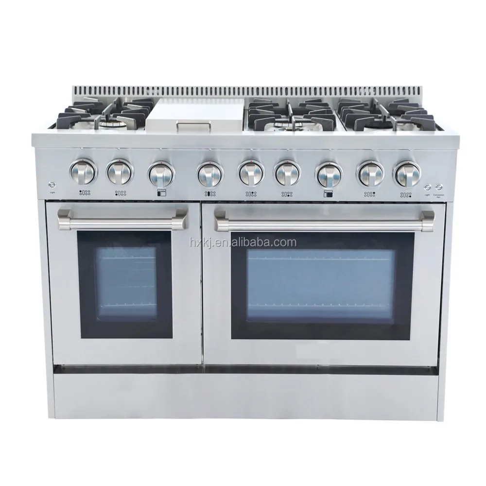 
Professional Oven 6 Burner Gas Cooking Range with Griddle 
