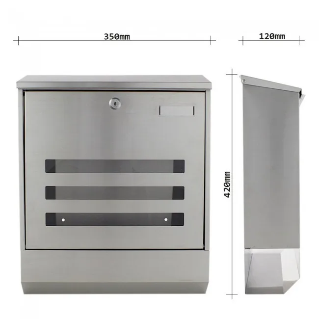 Waterproof Outdoor simple Mailbox Steel Parcel Delivery Box Apartment Letter Box