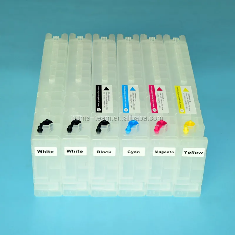 SC-F2000 F2100 T7251-T725A 6Pcs 600ml Refill Ink Cartridge For Epson SureColor F2000 DTG Textile Printer For Garment Printing