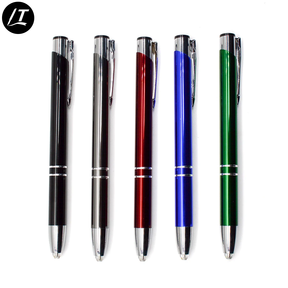 Wholesale Promo 2 in 1 multifunctional aluminum led torch light pen with light tip ball pen.