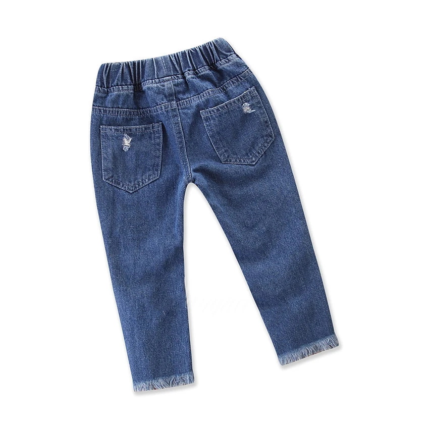 2018 Children Lace-up Hollow Out Pants Girl Clothes Baby Girls Jeans for Kids Fashion Kids Girls Jeans Trousers