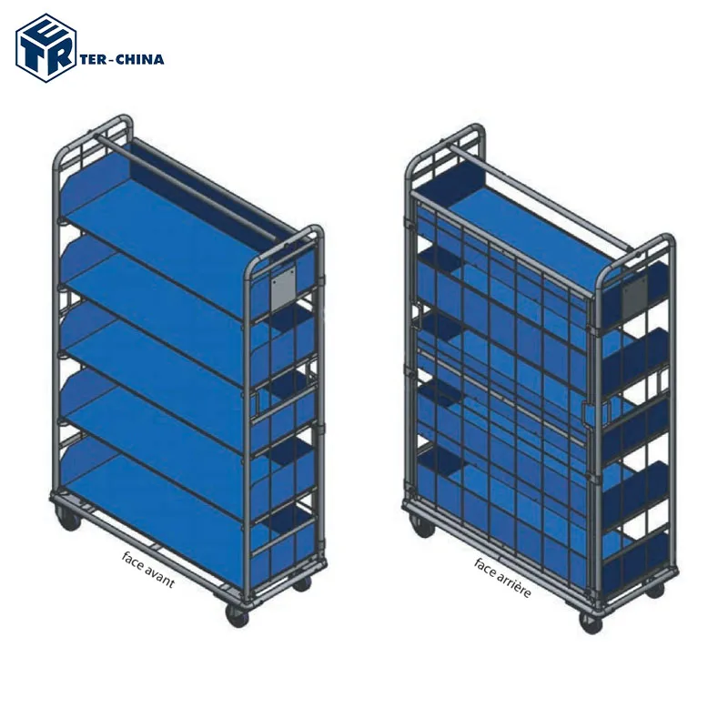 3-сторонняя nestable сетки roll контейнер с поддоном
