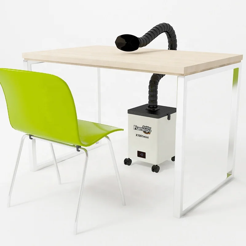 Electric Soldering iron mobile Soldering Fume Extractor for soldering station with double Flexible extraction Arms