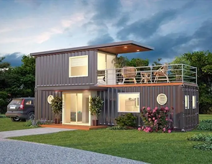 Container House with Bathroom and kitchen Cool Shipping Container Homes Double Floor Folding Container Building