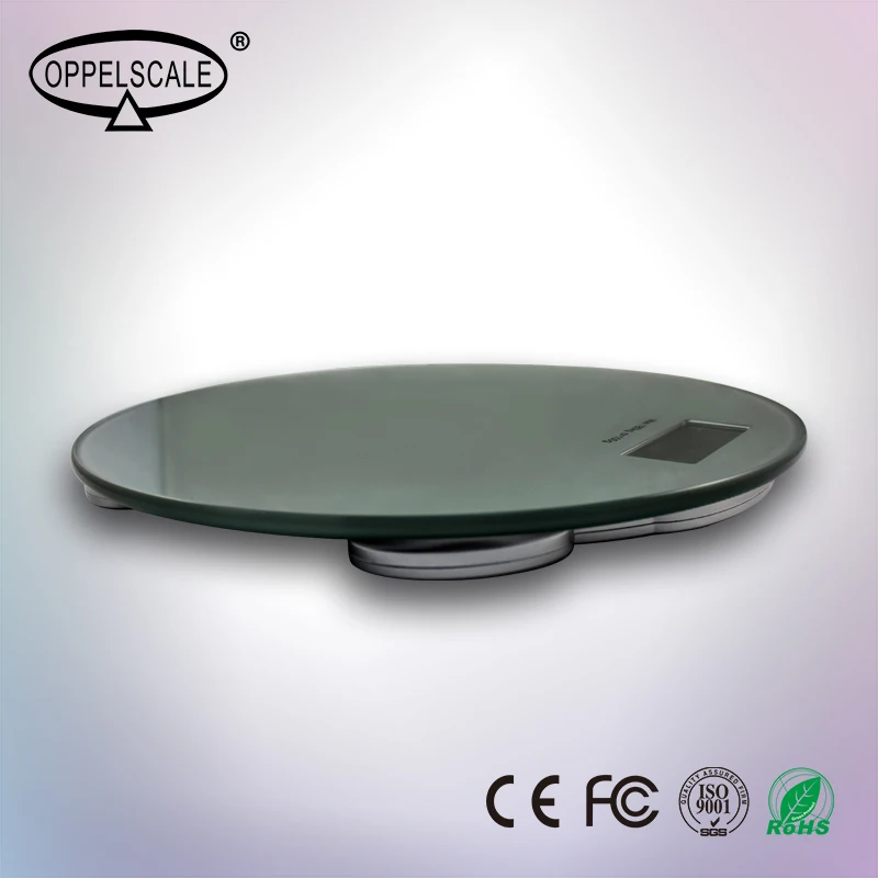 Round 6mm Tempered Glass Platform Digital Bathroom Scale