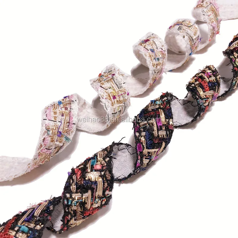 
Ethnic lace tape/ color lace trims for garments /metalic yarns colorful lace band 