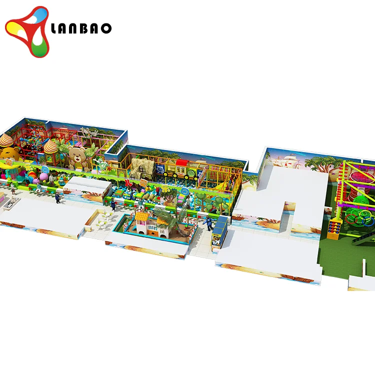 Large kids amusement parks children gym amusement park Indoor slides playground price