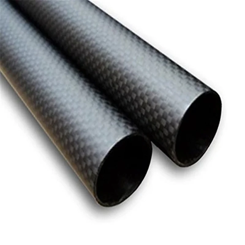 Простая алюминиевая трубка из углеродного волокна 3k