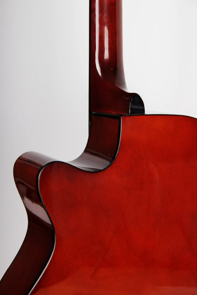 
40 inch cutaway acoustic guitar with linden body 