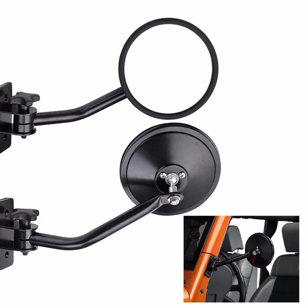 Auto car accessories rearview mirror side door adjustable angle lens blind spot car mirror for jeep wrangler