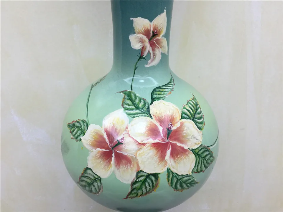 Напольная стойка, большая высокая зеленая цветная Цветочная ваза из стекловолокна