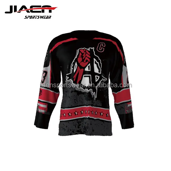 Home/away sublimation top quality hockey jersey team sweden hockey jersey