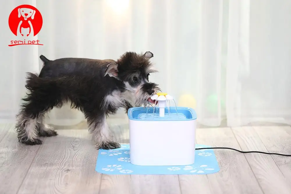 Автоматический питьевой фонтанчик для кошек, электрическая поилка, емкость 2,5 л, синяя, для собак и кошек