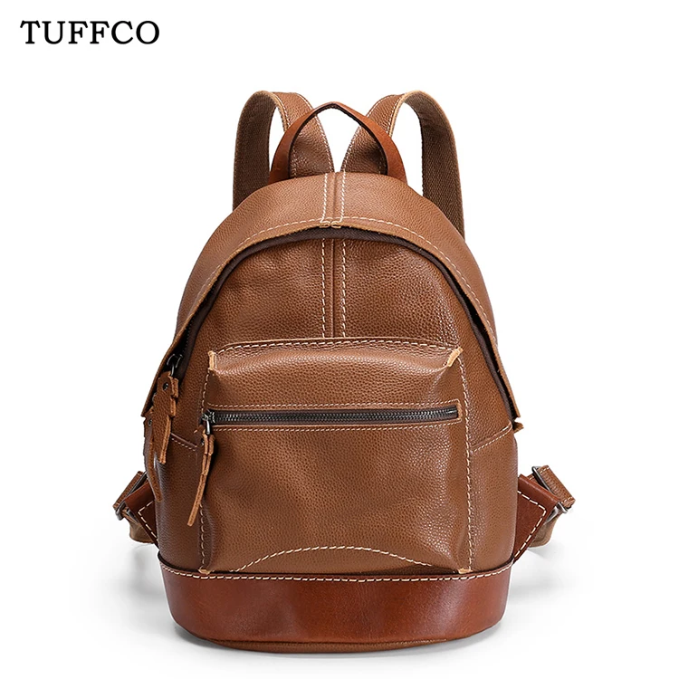 Brand vintage women leather school backpack fashion