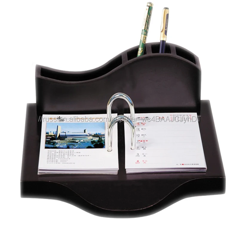 2016 пользовательские творческий подарок бизнес высокого класса офиса настольный календарь, ручка держатель