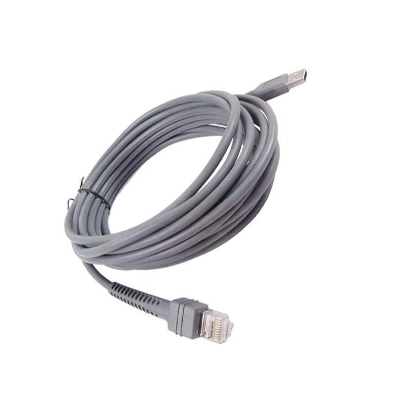 New compatible USB 5M Straight Cable for LS2208 LS4208 DS6708 Barcode Scanner Pda Parts