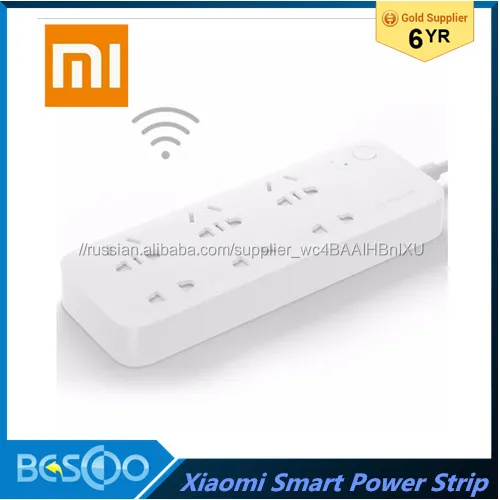 Xiaomi Smart Power Strip Intelligent 6 Порты Wi-Fi Беспроводной Пульт Дистанционного включения/с мобильного Телефона APP