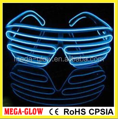 2020 Hot Products LED Shutter Party Glasses Flashing El Wire Sunglasses