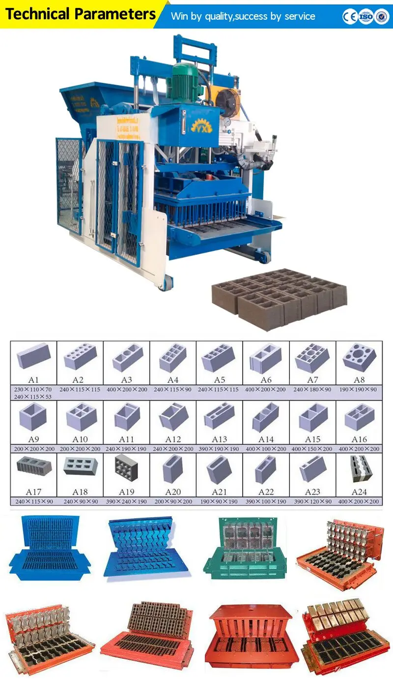 Bangladesh German Zenith Hollow Brick Machine Price Concrete Block Making Machine