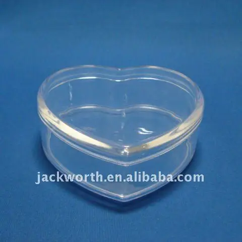 Heart Shape Acrylic Heart Candy Box Case