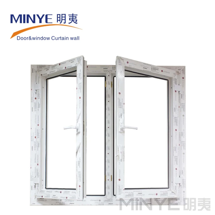 iron grid security PVC windows/plastic casement window/vinyl casement windows