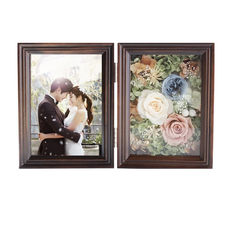 Home Furnishing Articles Fresh Preserved Flowers In Photo Frame