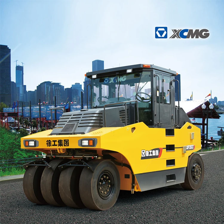 XCMG 16 Ton XP163 Self-propelled Vibratory Static Road Roller for Sale Double Drum Roller Tire Roller 150-300kpa 4-17.5km/h -