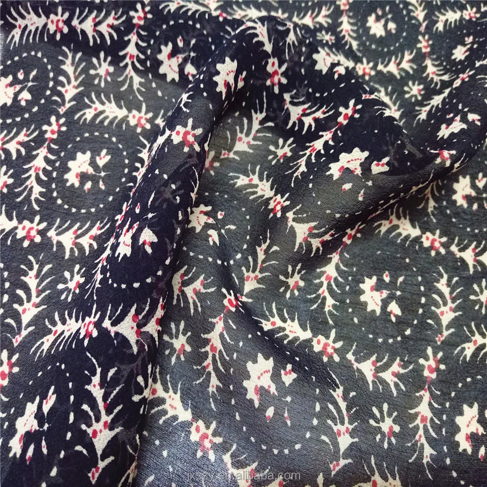 Chiffon Georgette Fabric Silk Sarees plain dyed 100% silk georgette fabric