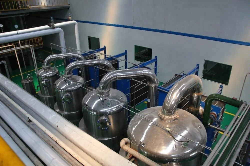 Hot Sale New Four-effect Natural Gas Liquid Syrup Price of Industrial Evaporator for Glucose