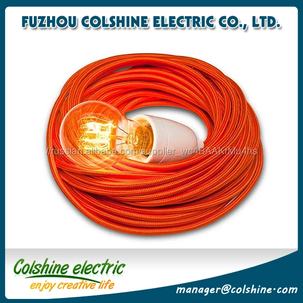 Colshine освещения подвески кабеля стол и торшеры ткань шнур питания