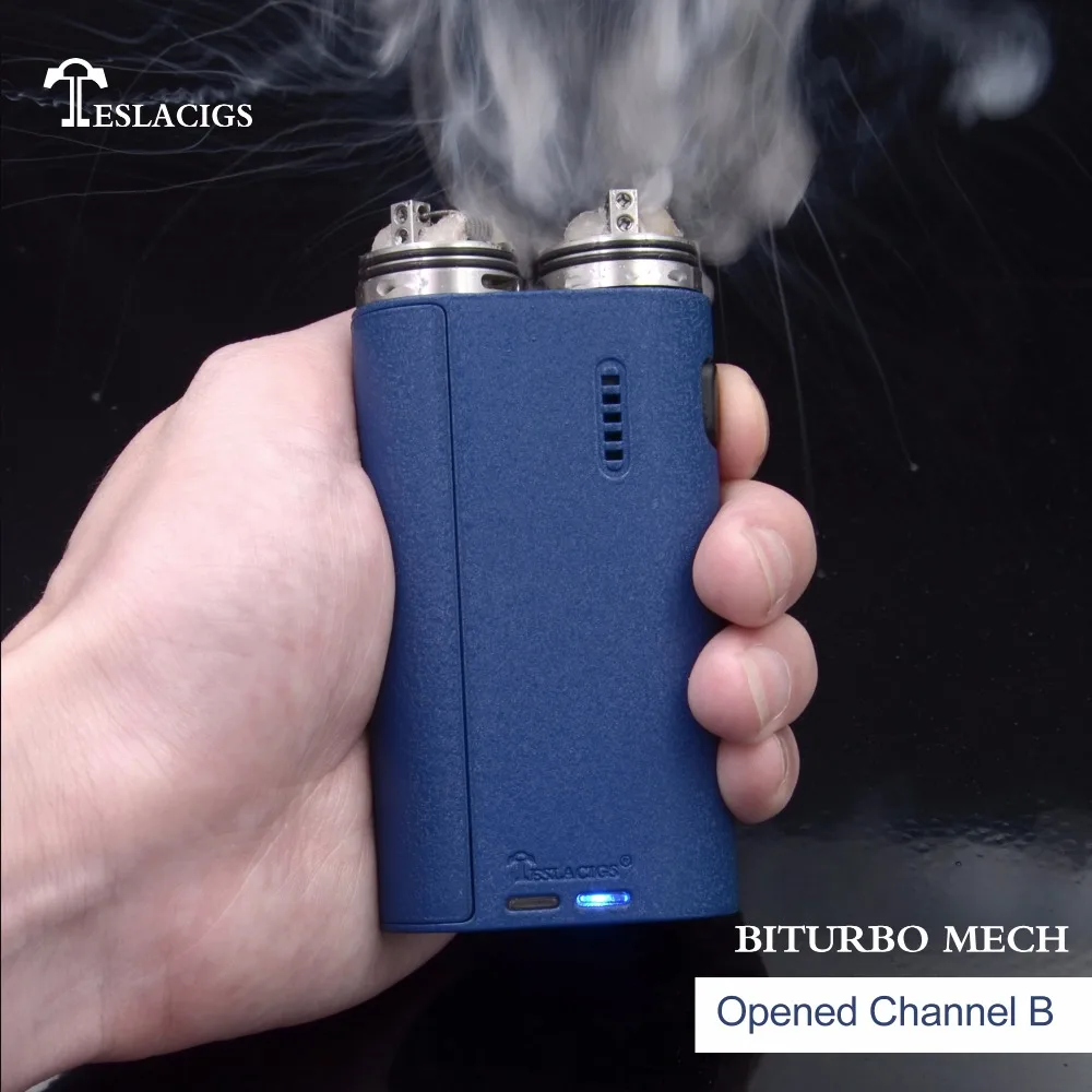 2017 powerful vape mod two RDAS Tesla biturbo mech for wholesaler